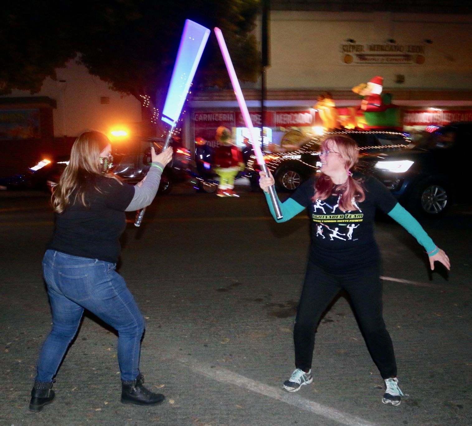 Lemoore Christmas Parade Lightsaber Team
